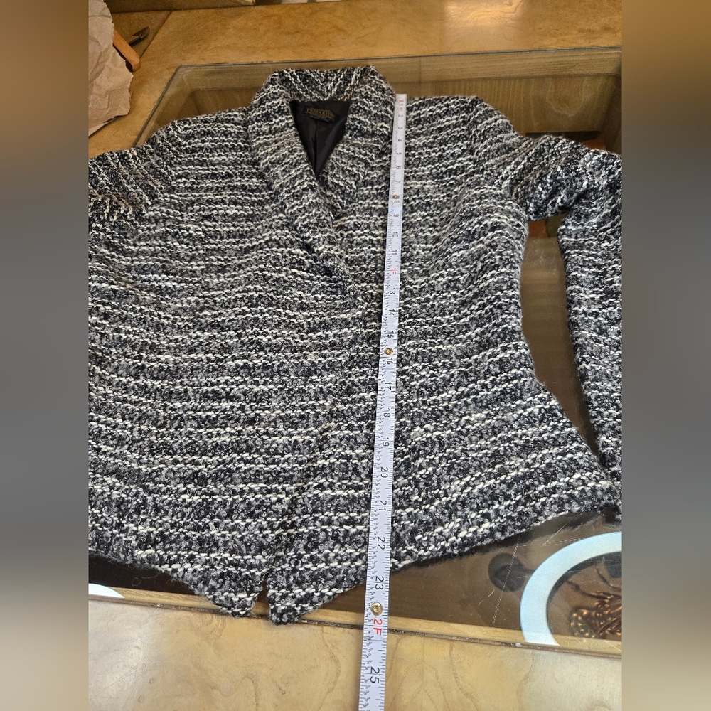 Pendleton Black and White Textured Blazer Sz 6 - Picture 10 of 11